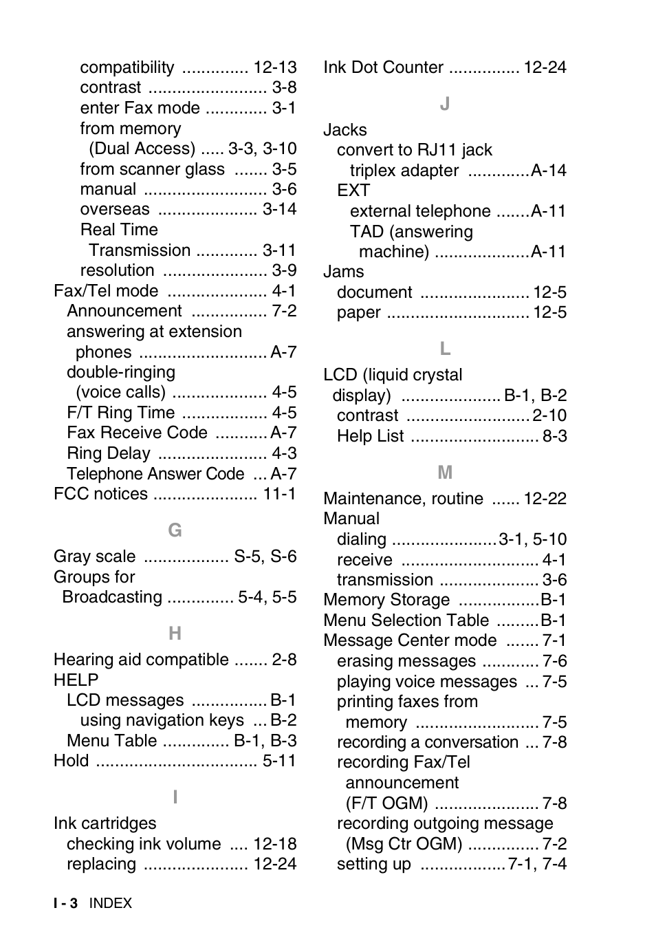 Brother FAX-2440C User Manual | Page 223 / 230