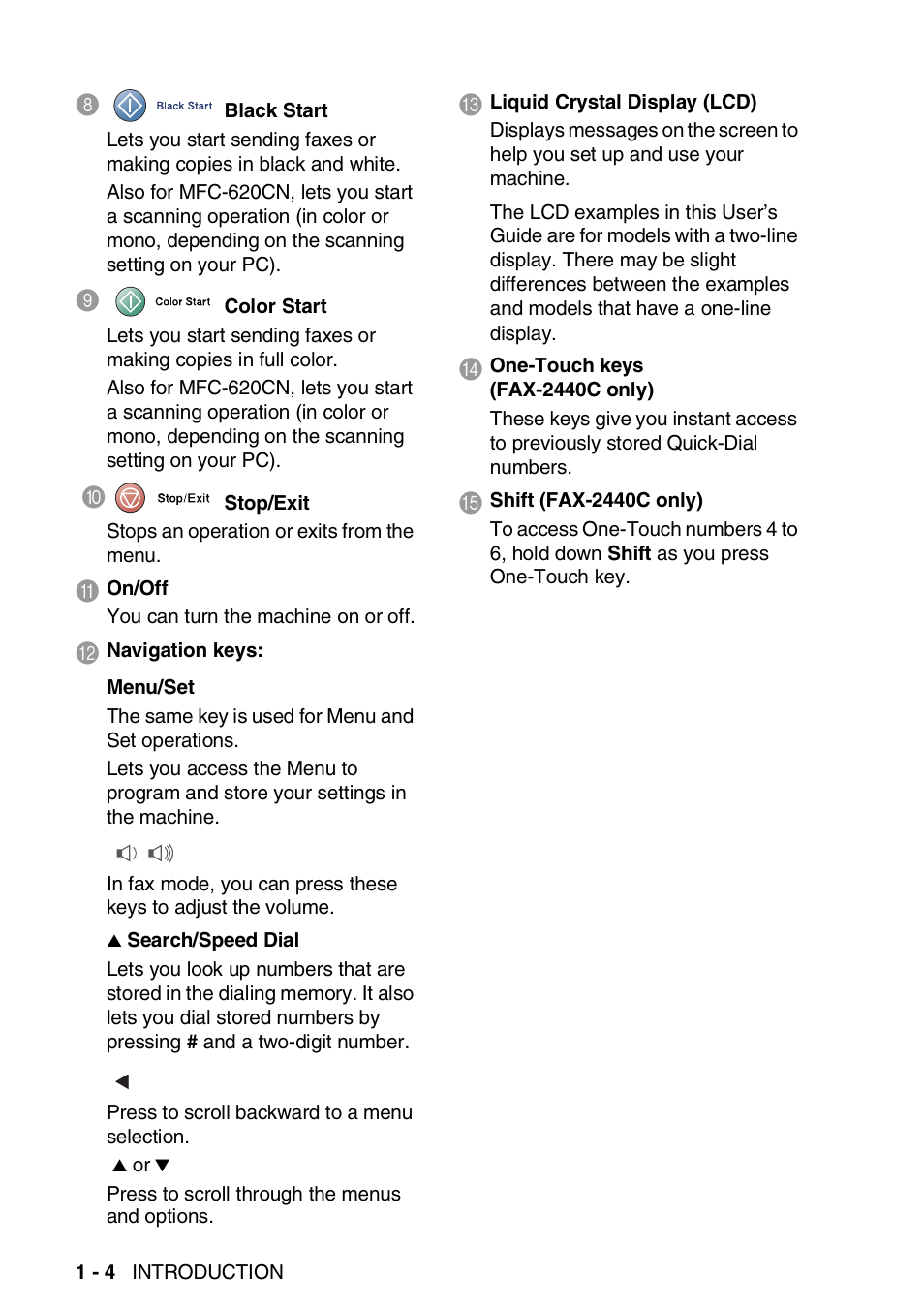 Brother FAX-2440C User Manual | Page 25 / 230