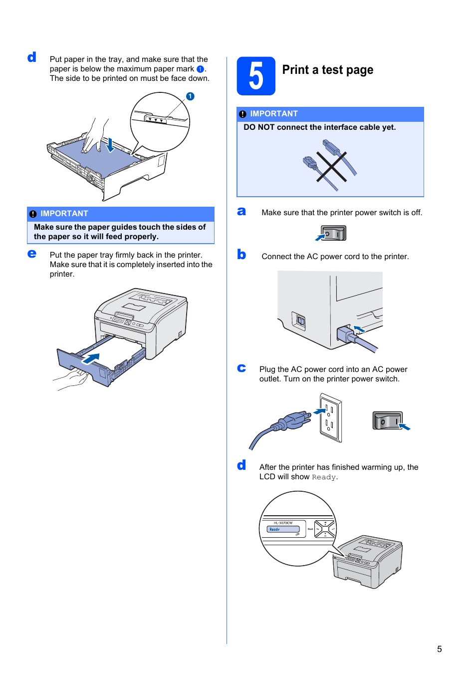 Print a test page | Brother HL 3070CW User Manual | Page 5 / 50
