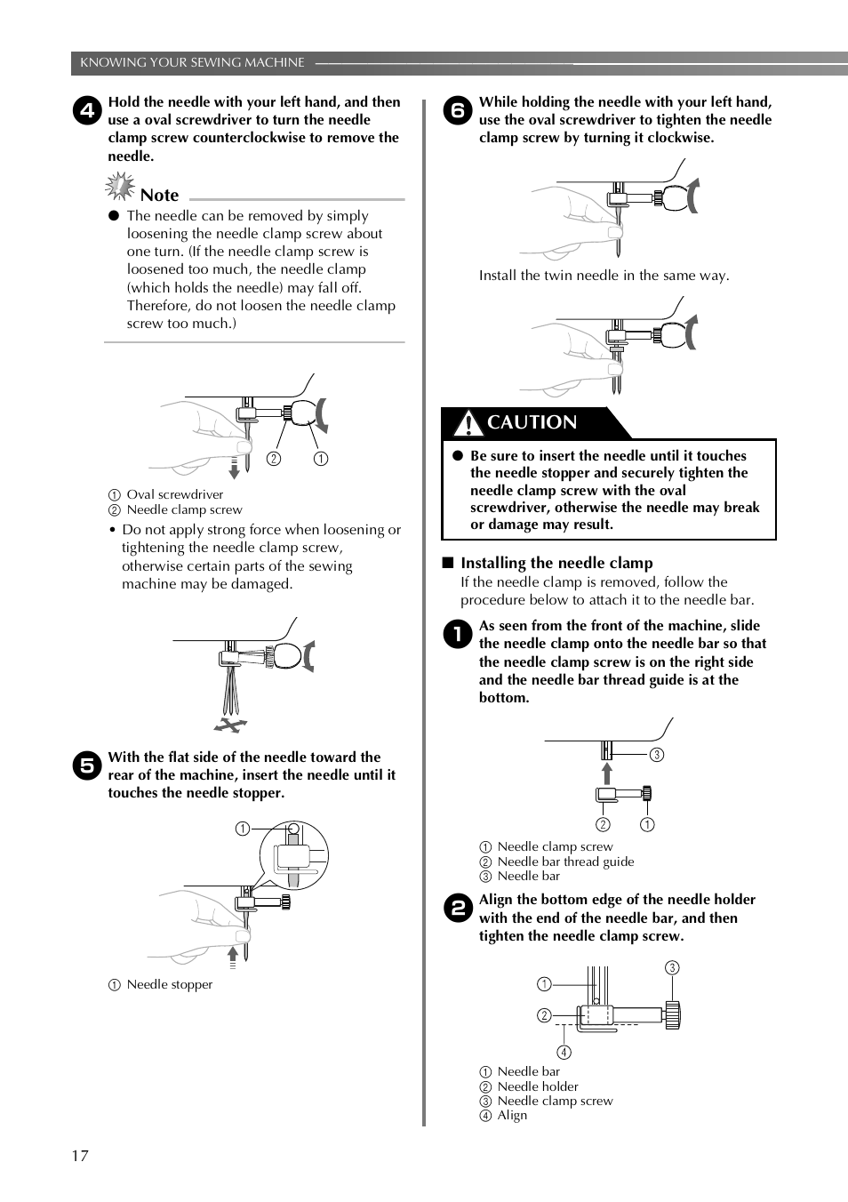 Caution | Brother VX3240 User Manual | Page 18 / 96