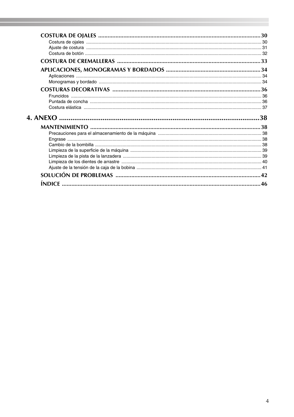 Anexo | Brother VX3240 User Manual | Page 53 / 96