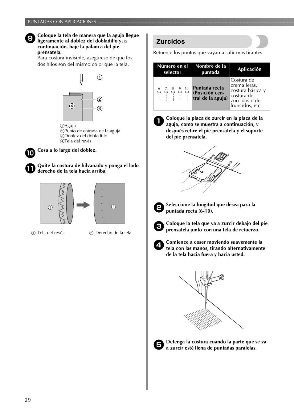 Zurcidos | Brother VX3240 User Manual | Page 78 / 96
