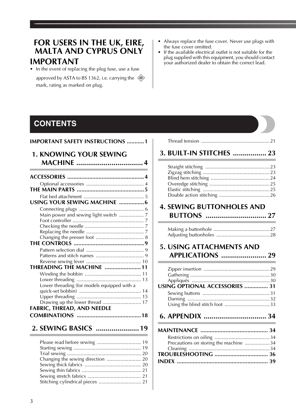 Brother JX2517 User Manual | Page 4 / 80