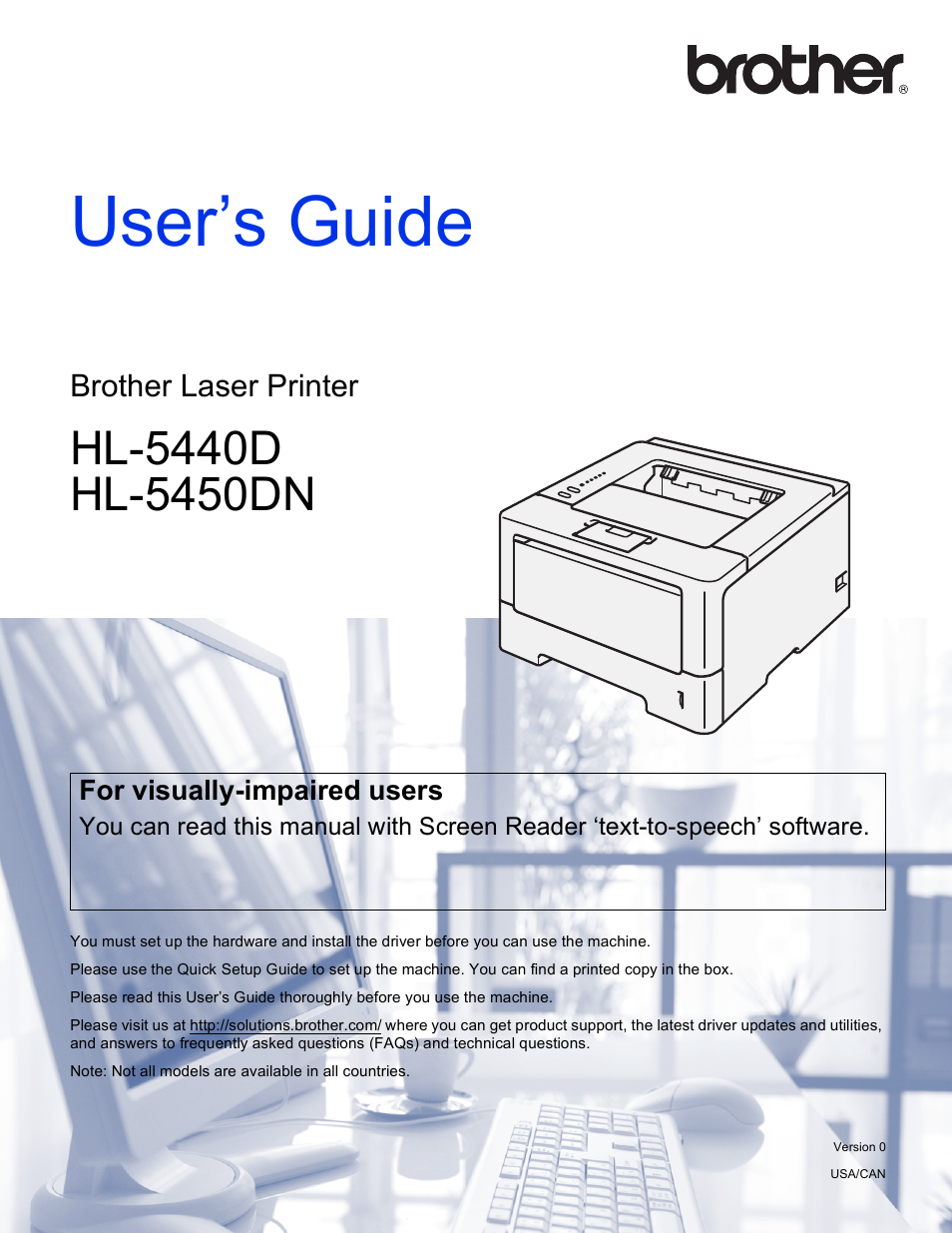 Brother HL-5440D User Manual | 168 pages