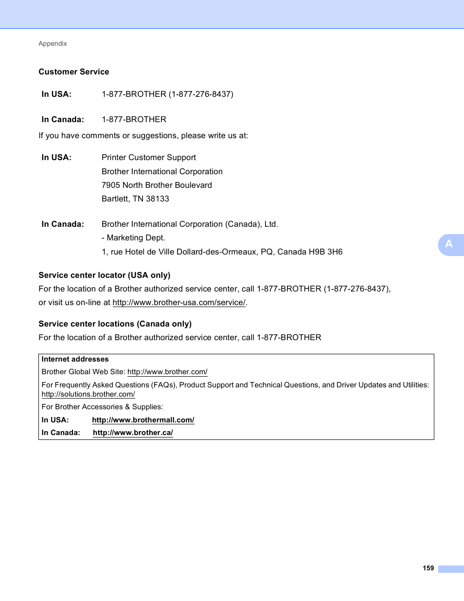 Brother HL-5440D User Manual | Page 165 / 168