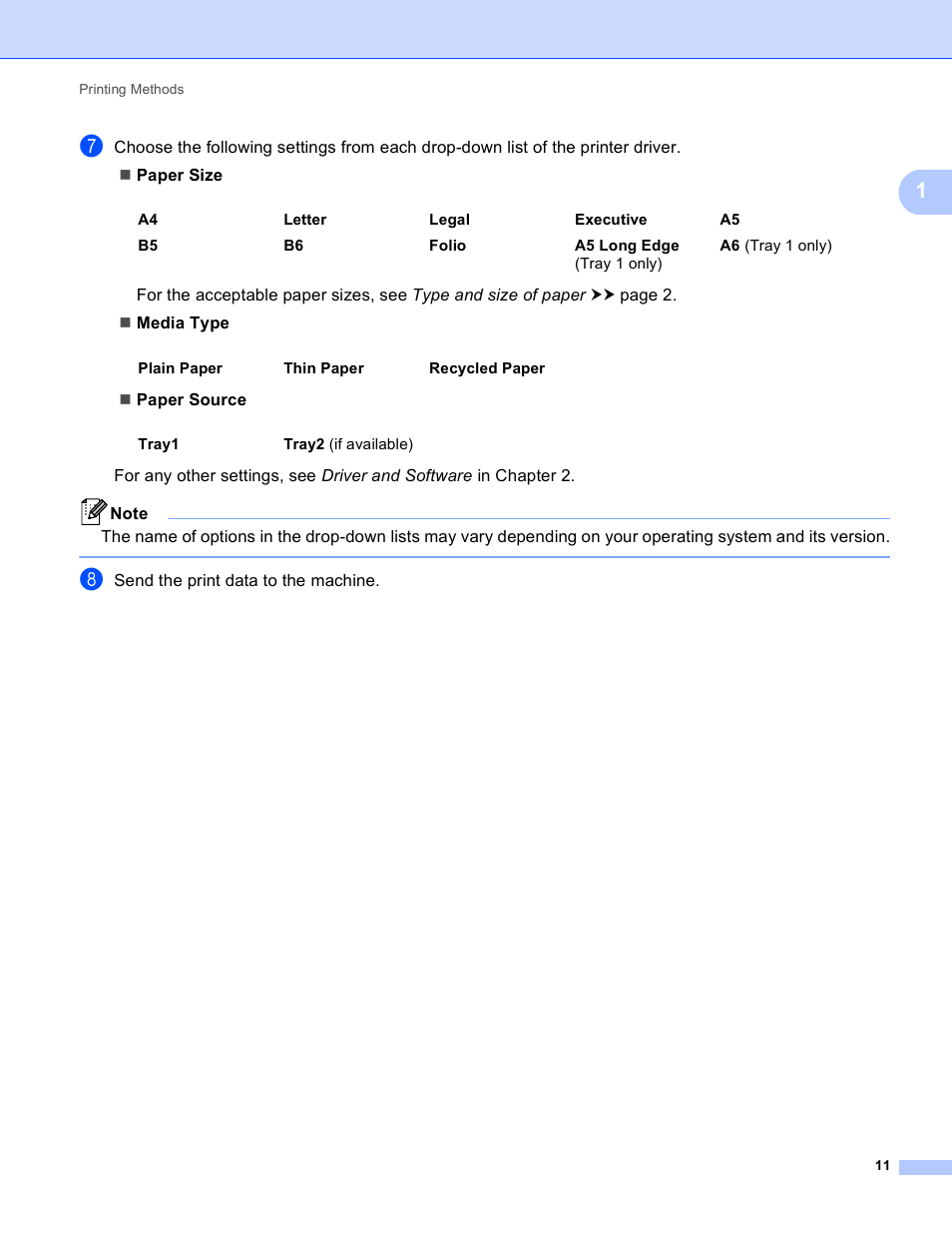 Brother HL-5440D User Manual | Page 17 / 168