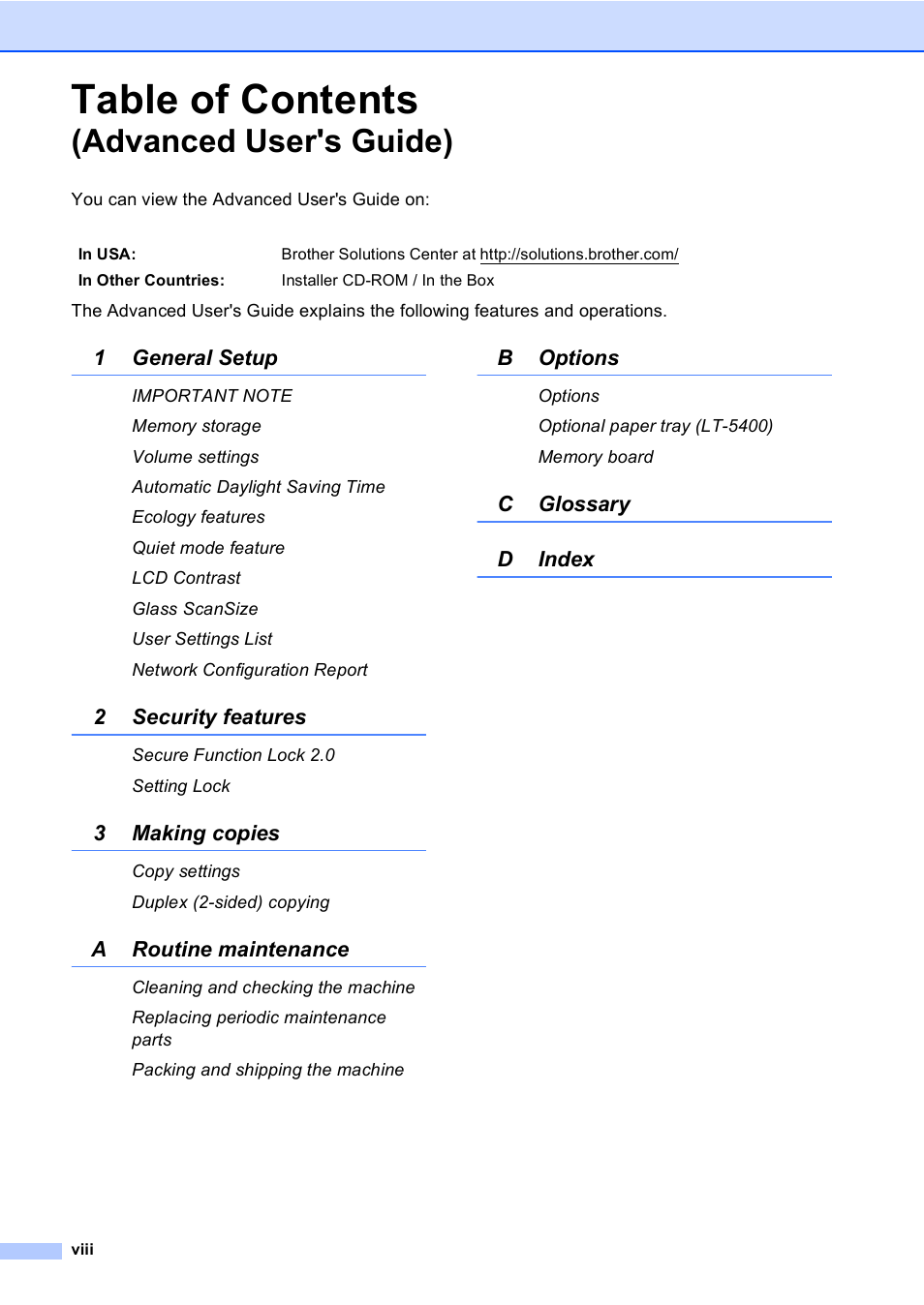 Brother DCP-8110DN User Manual | Page 10 / 127