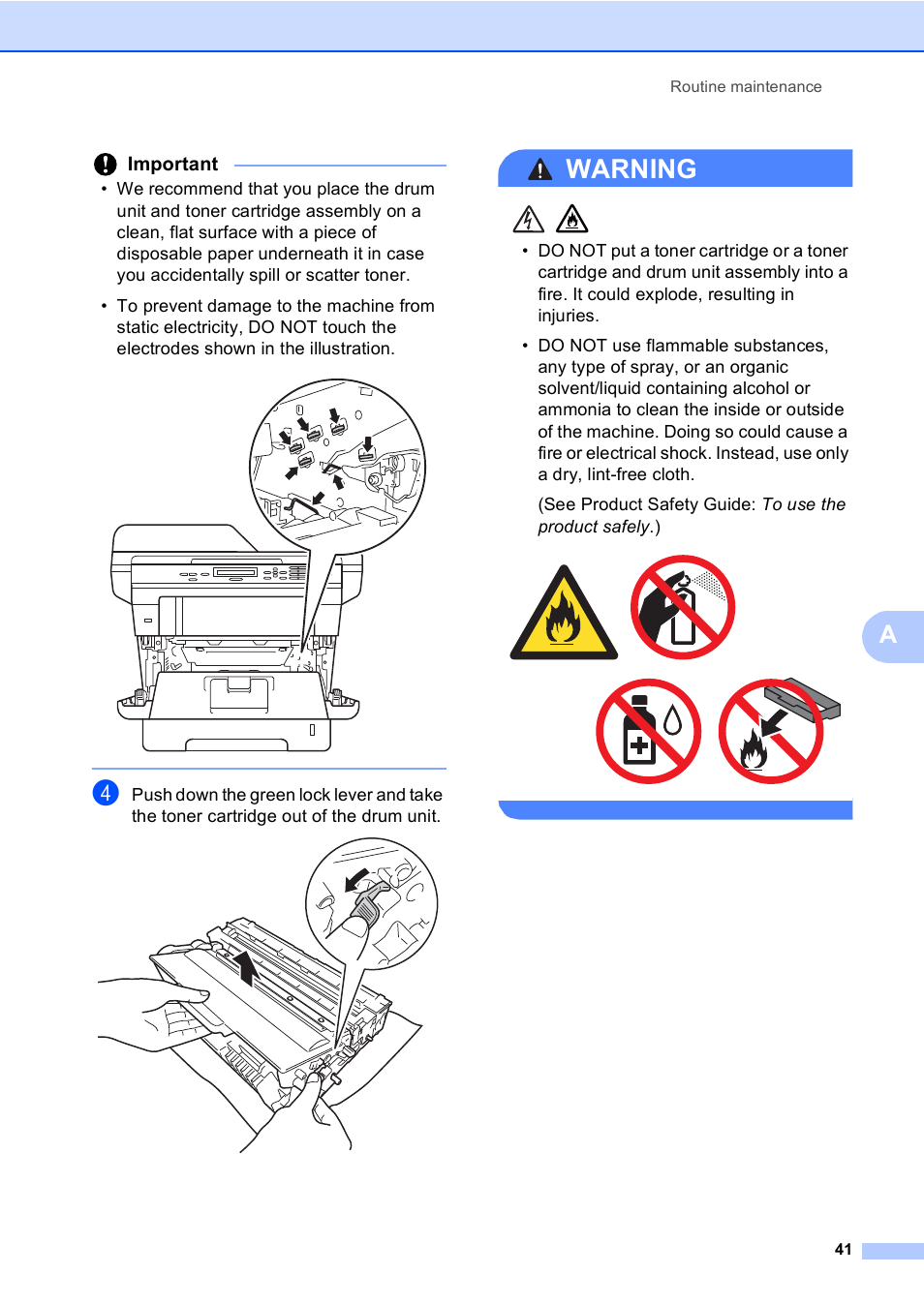 Warning, Important | Brother DCP-8110DN User Manual | Page 51 / 127