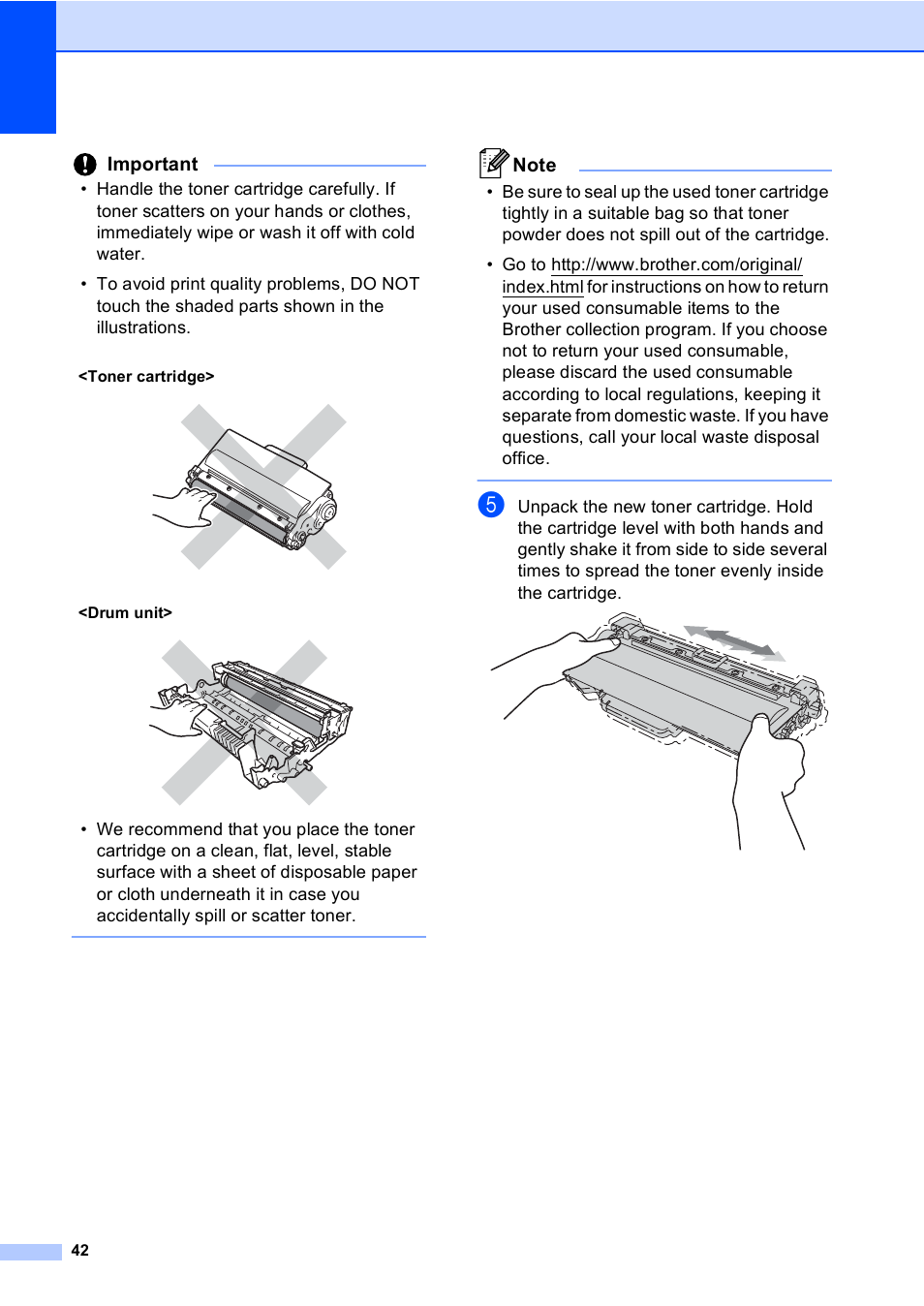 Important | Brother DCP-8110DN User Manual | Page 52 / 127