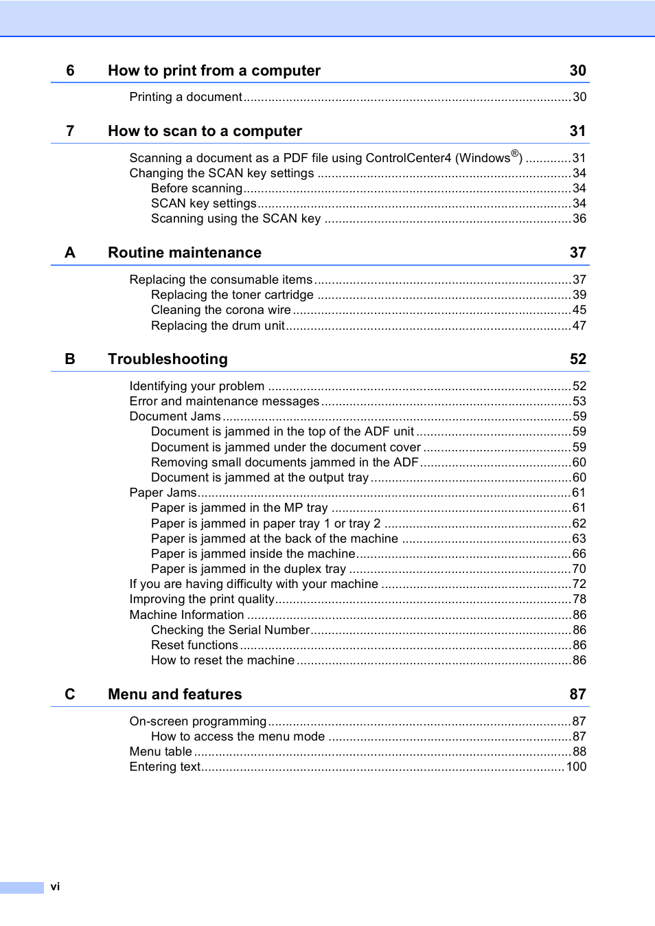 Brother DCP-8110DN User Manual | Page 8 / 127