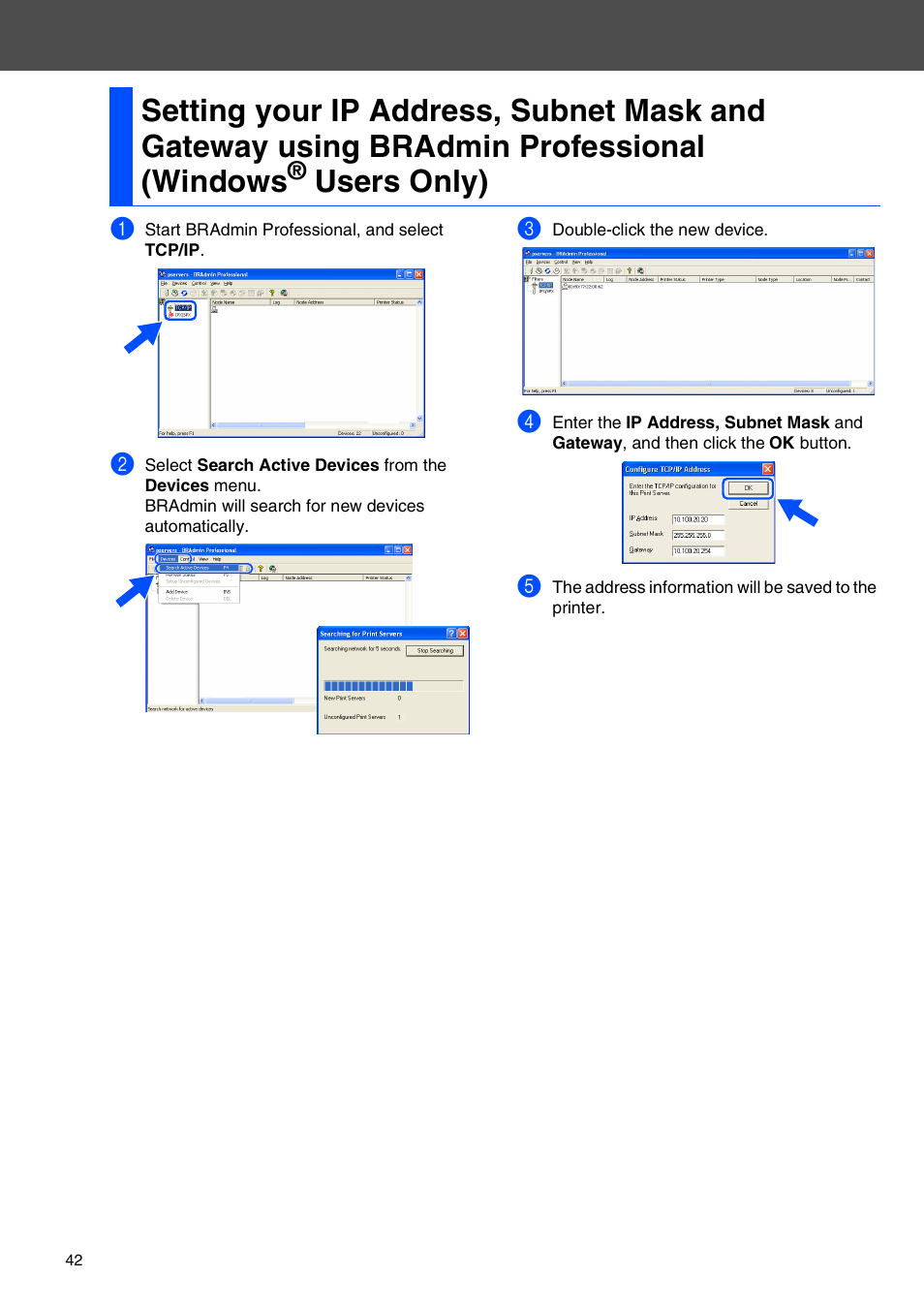 Bradmin professional (windows, Users only) | Brother DCP-8045D User Manual | Page 45 / 48