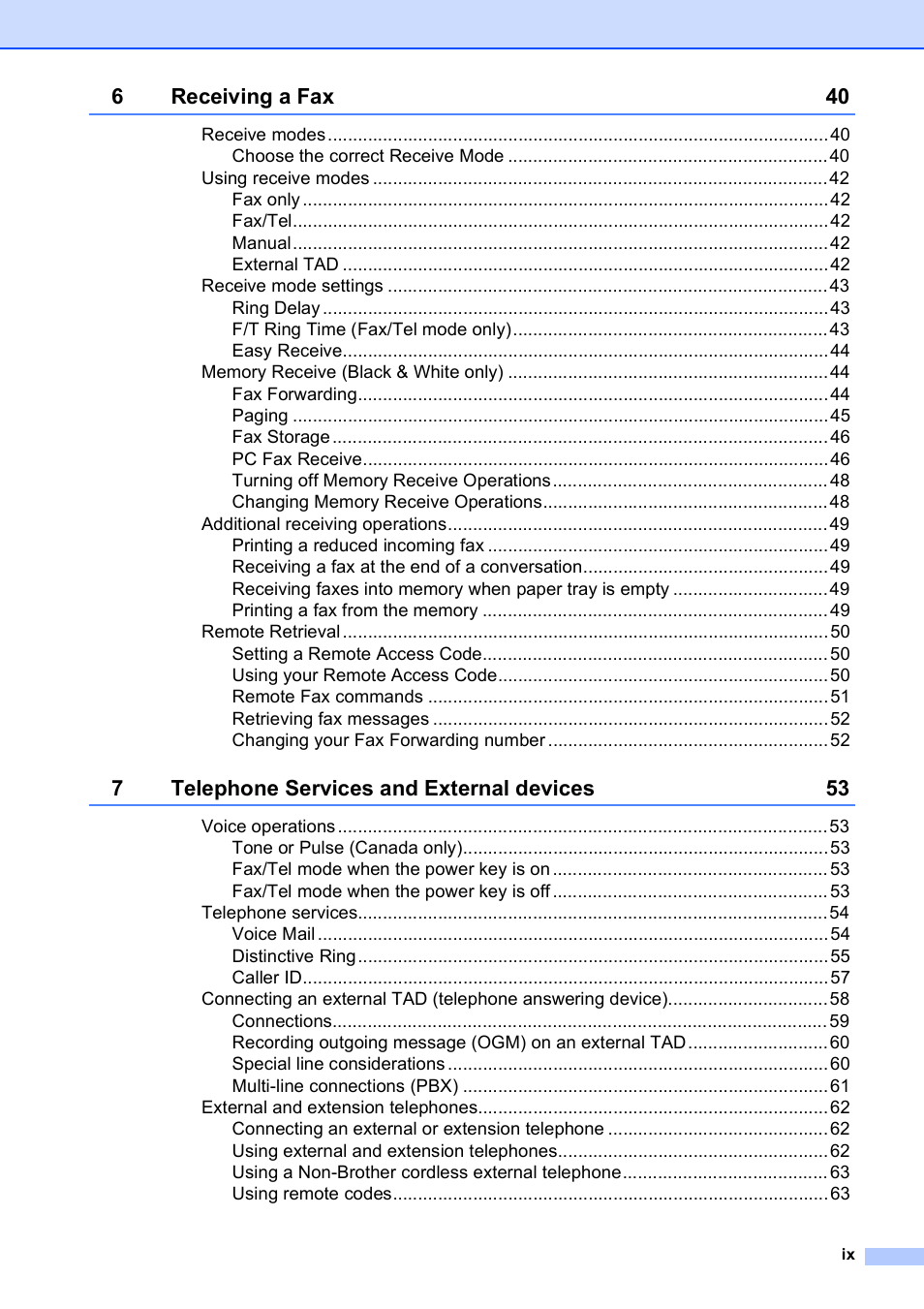 Brother MFC-490CW User Manual | Page 11 / 216