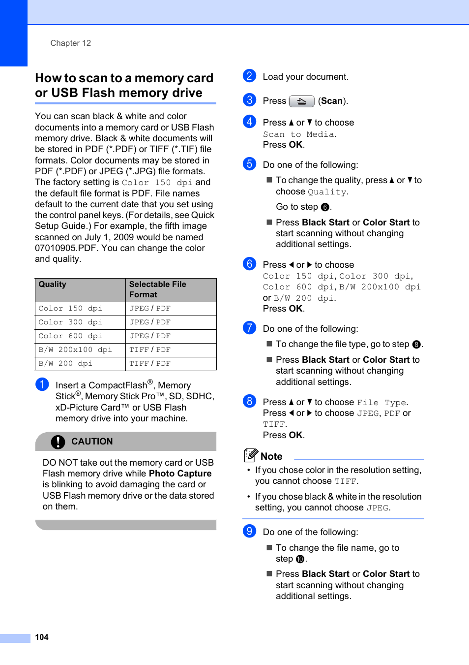 Brother MFC-490CW User Manual | Page 120 / 216