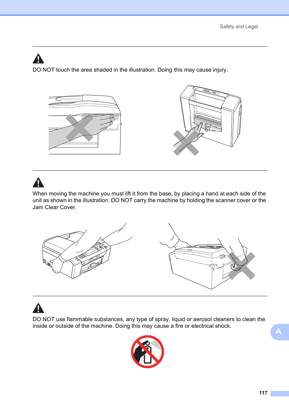 Safety and legal 117 | Brother MFC-490CW User Manual | Page 133 / 216