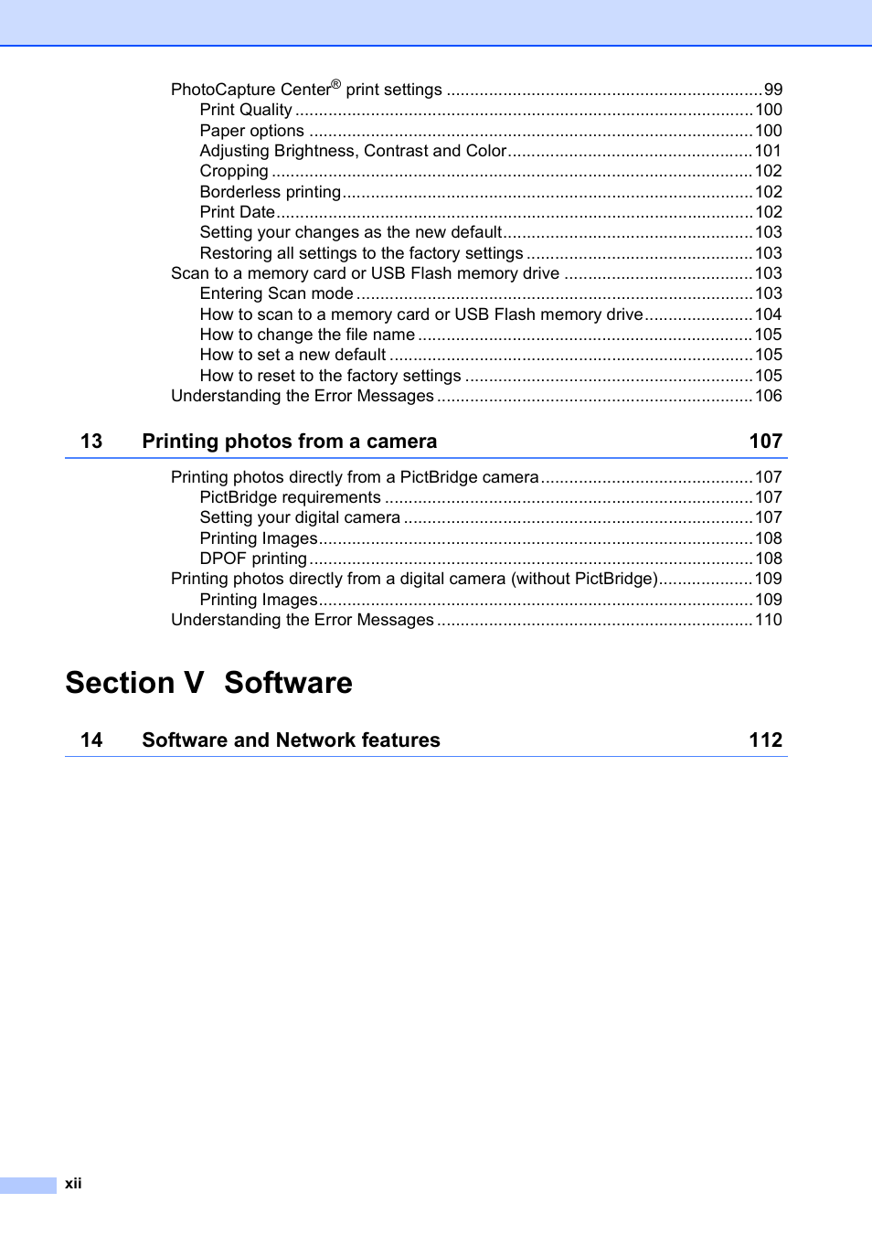 Brother MFC-490CW User Manual | Page 14 / 216