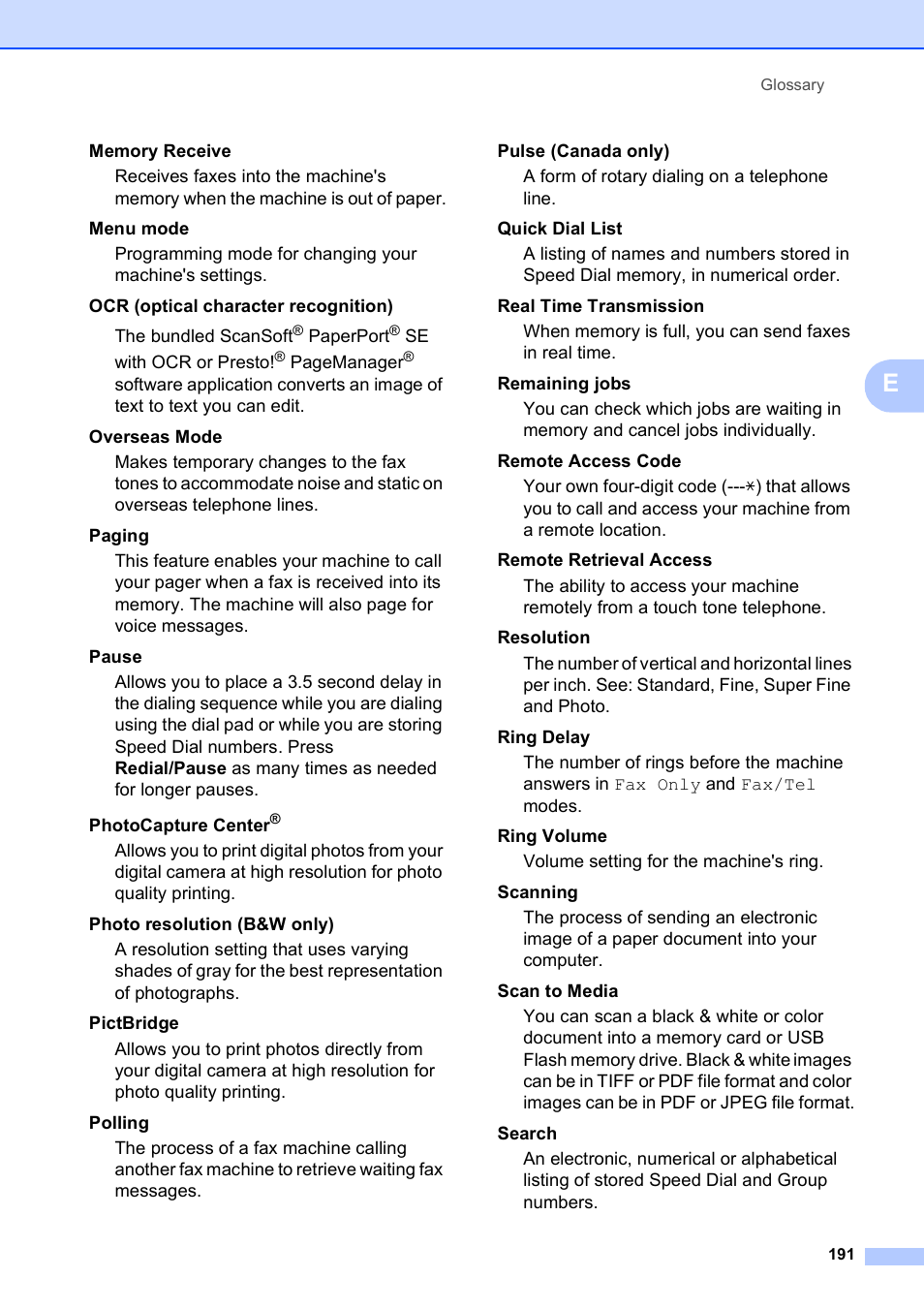 Brother MFC-490CW User Manual | Page 207 / 216