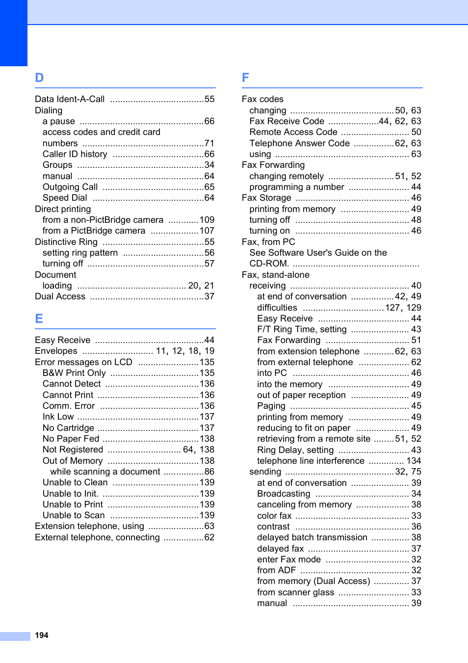 Brother MFC-490CW User Manual | Page 210 / 216