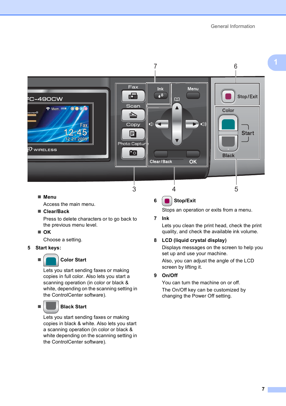 Brother MFC-490CW User Manual | Page 23 / 216