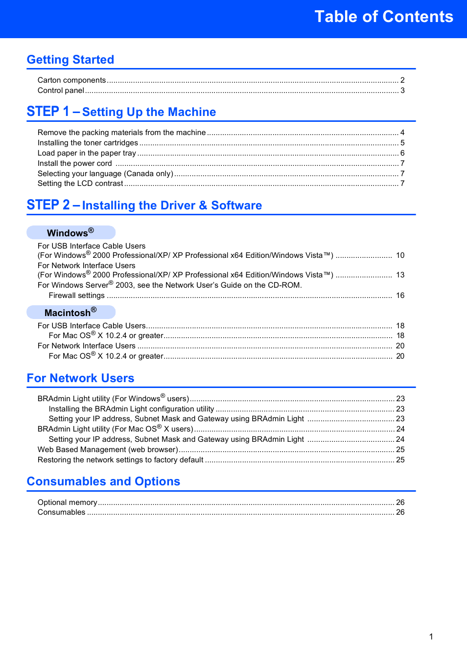 Brother DCP 9040CN User Manual | Page 3 / 30