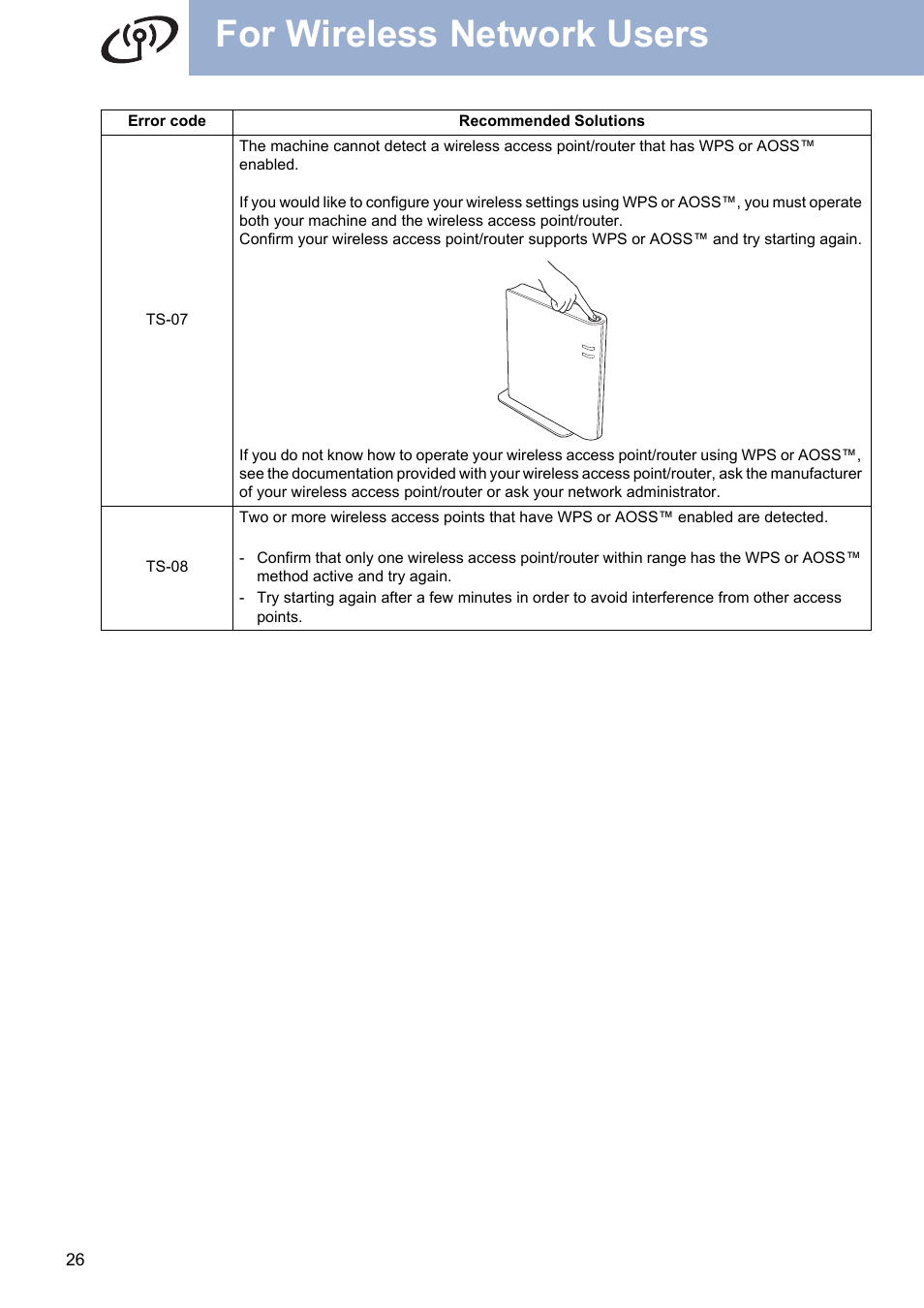 For wireless network users | Brother HL-2280DW User Manual | Page 26 / 35