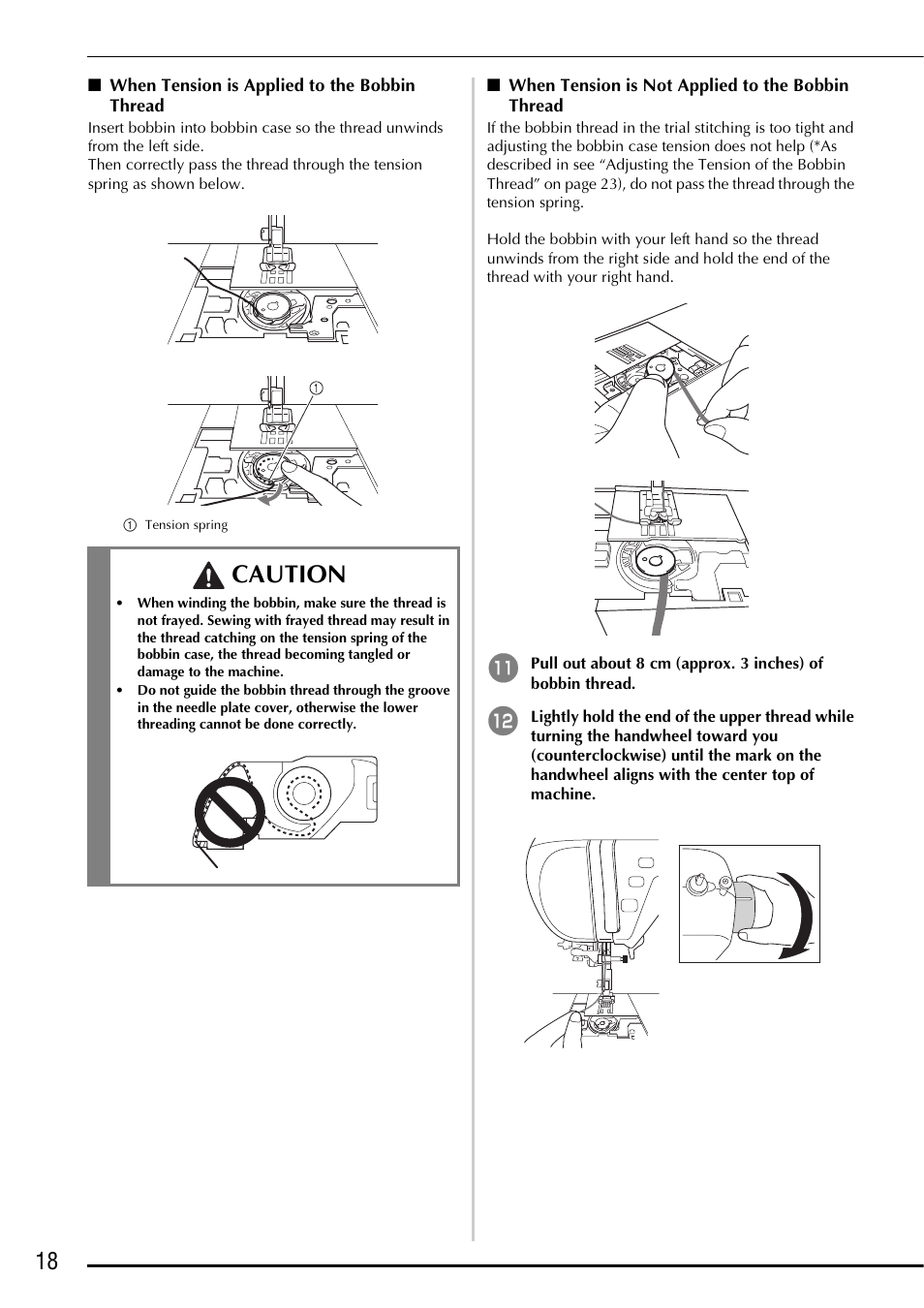 Caution | Brother Innov-is 5000 User Manual | Page 20 / 76