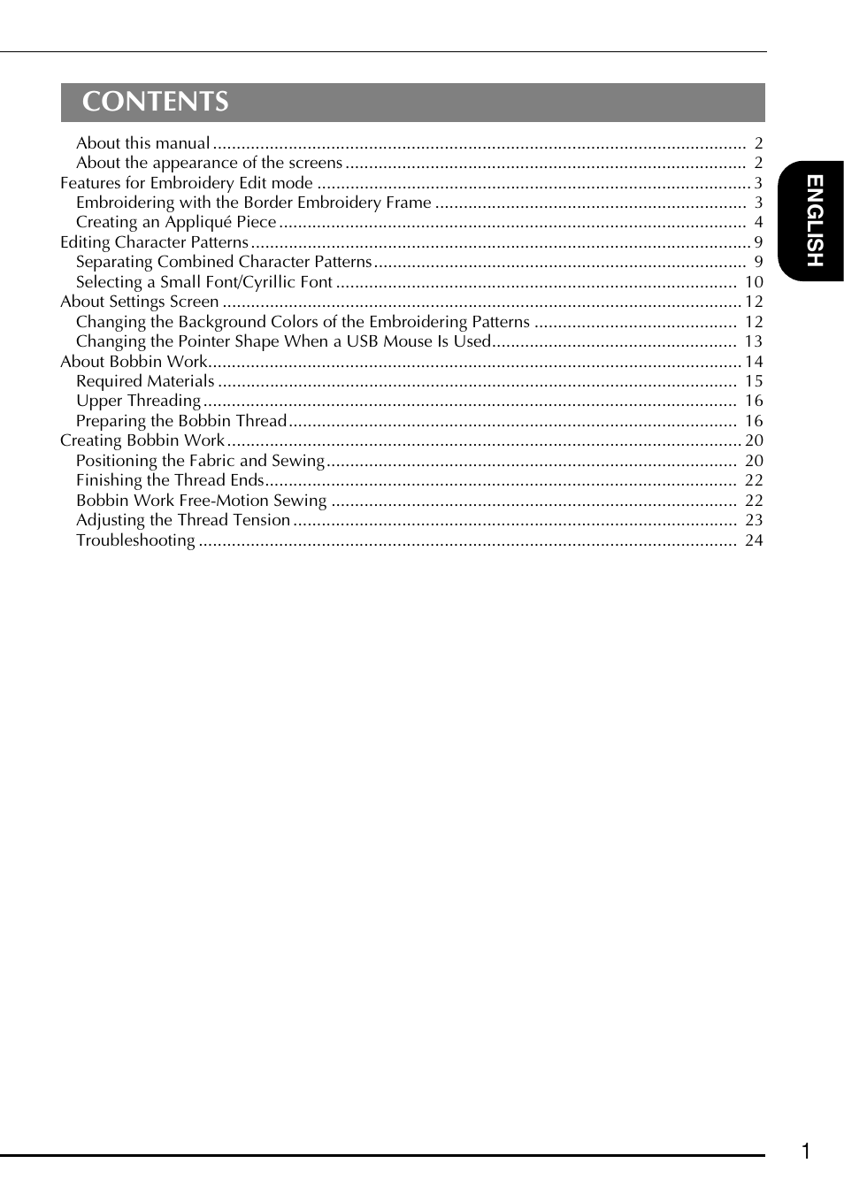 Brother Innov-is 5000 User Manual | Page 3 / 76