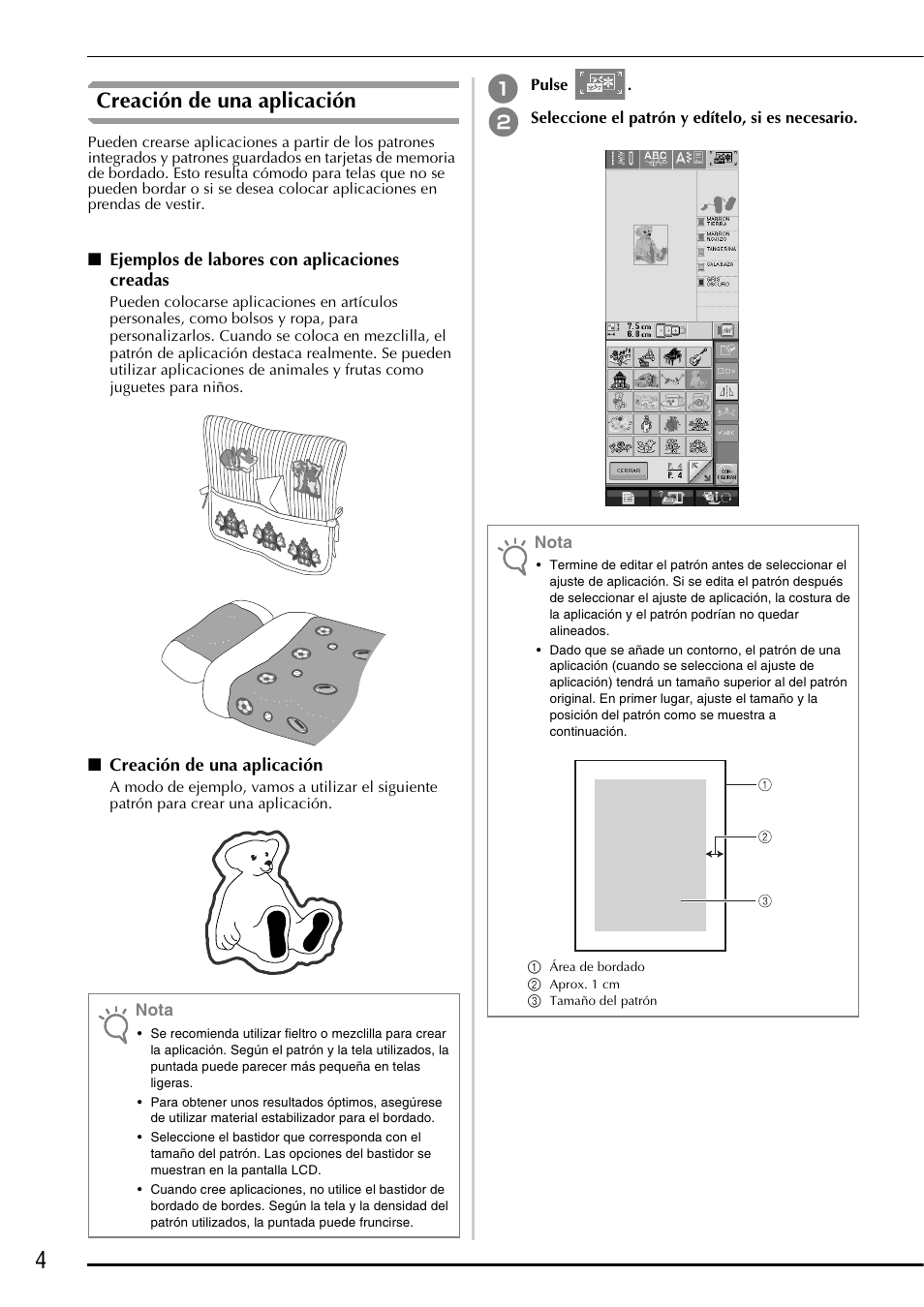 Creación de una aplicación | Brother Innov-is 5000 User Manual | Page 54 / 76