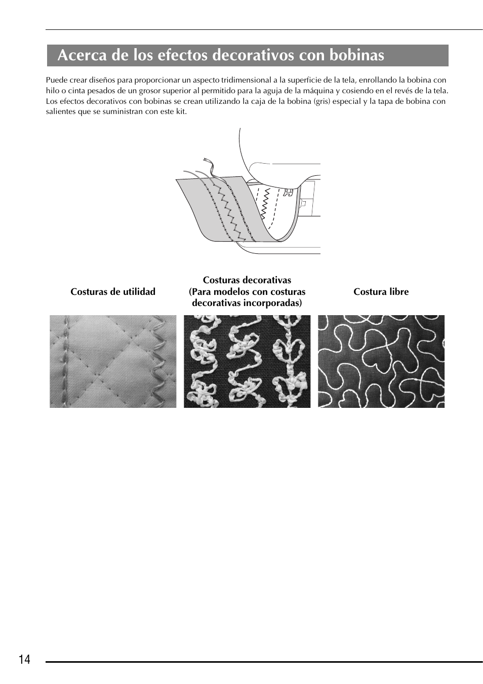 Acerca de los efectos decorativos con bobinas | Brother Innov-is 5000 User Manual | Page 64 / 76