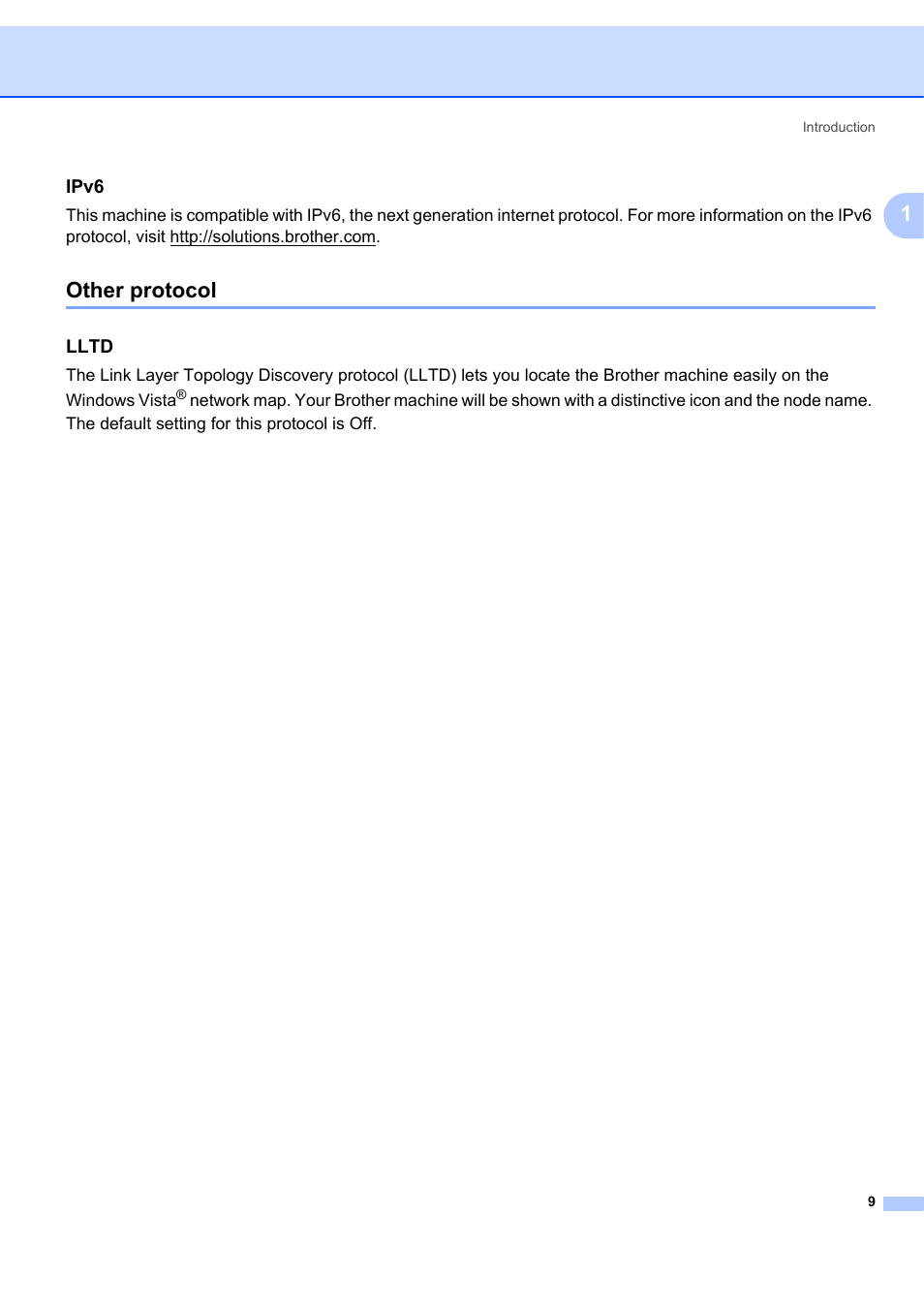 Ipv6, Other protocol, Lltd | Brother MFC 7840W User Manual | Page 18 / 151