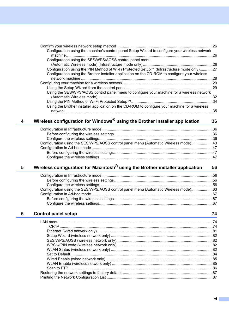 Brother MFC 7840W User Manual | Page 7 / 151