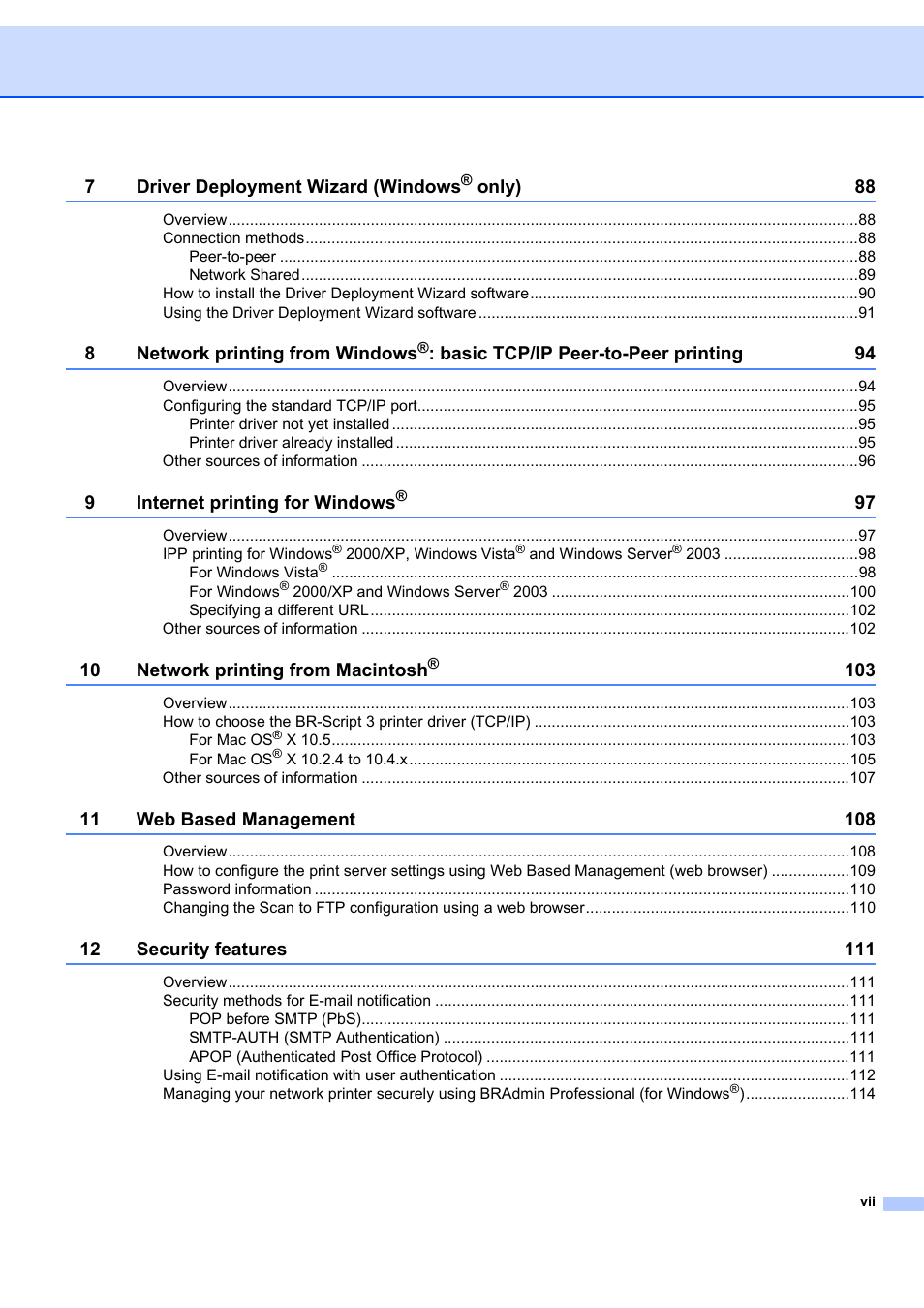 Brother MFC 7840W User Manual | Page 8 / 151