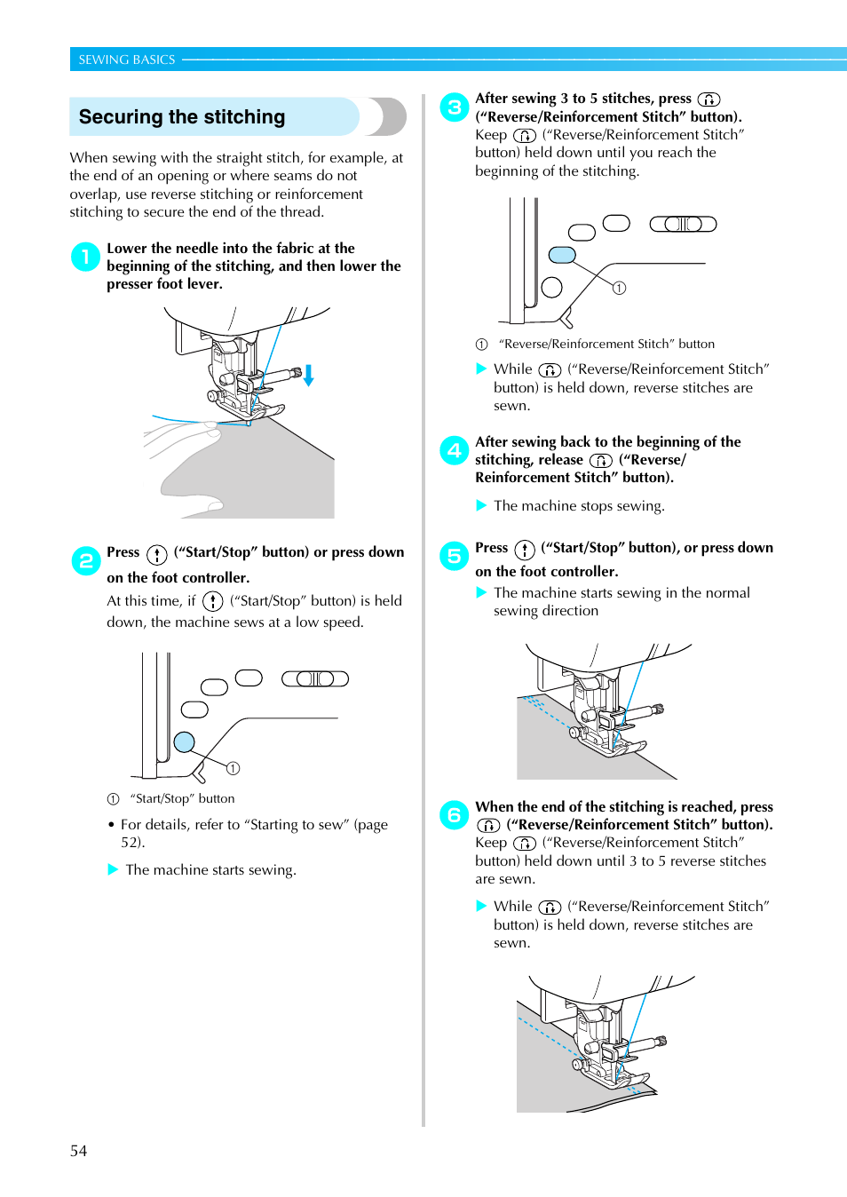 Securing the stitching | Brother PC660LA User Manual | Page 56 / 176