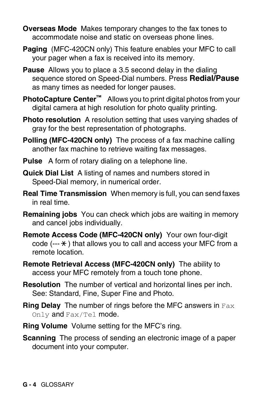 Brother MFC-420CN User Manual | Page 178 / 200