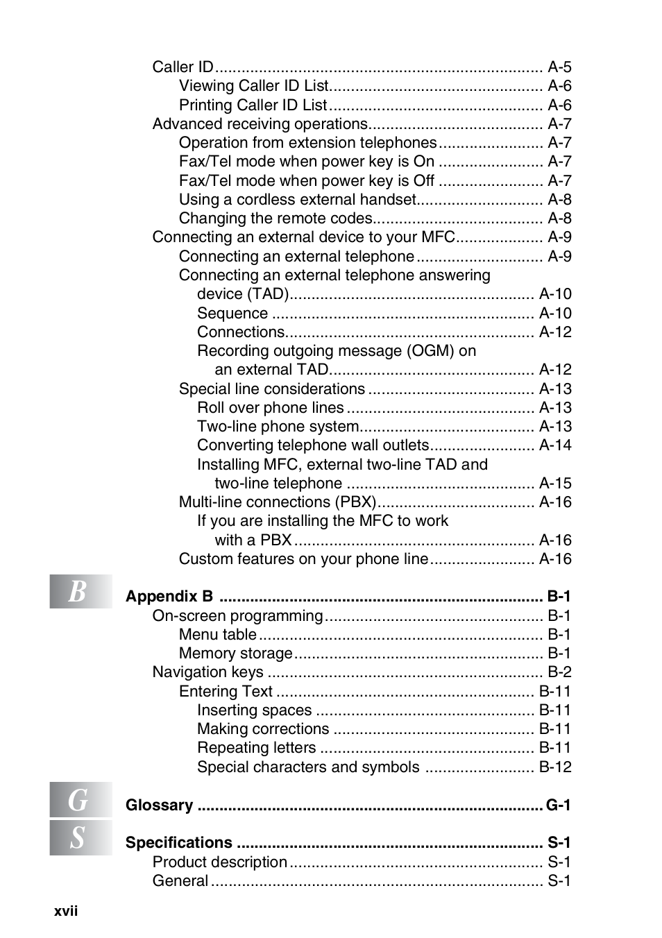 Brother MFC-420CN User Manual | Page 19 / 200