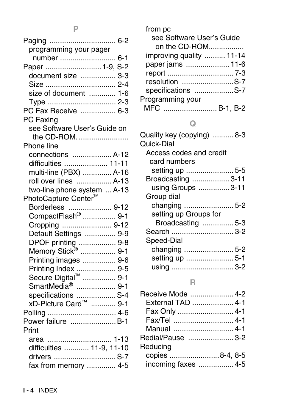 Brother MFC-420CN User Manual | Page 194 / 200