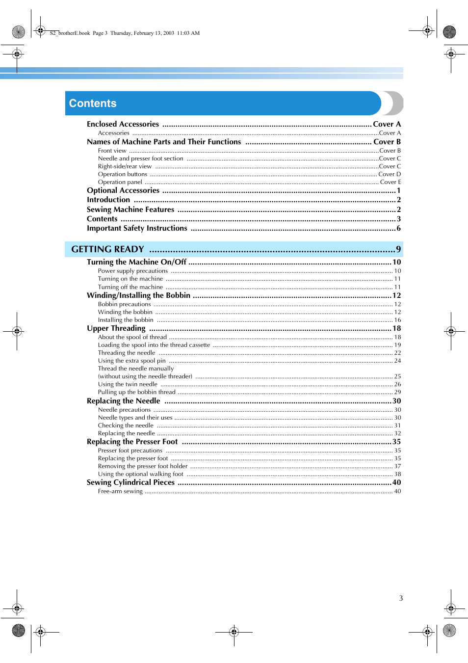 Brother CS 80 User Manual | Page 9 / 115