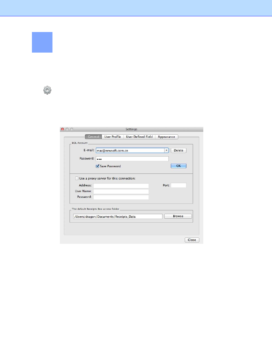 Working with br-receipts, Setting up br-receipts, Working with br-receipts 10 | Brother BR-Receipts User Manual | Page 14 / 33