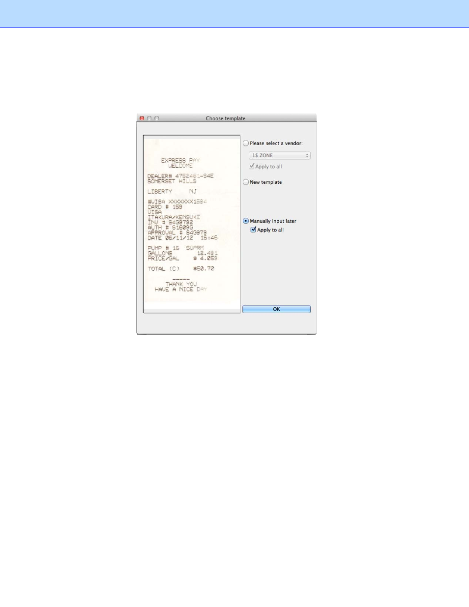 Manual input, Modify template | Brother BR-Receipts User Manual | Page 24 / 33
