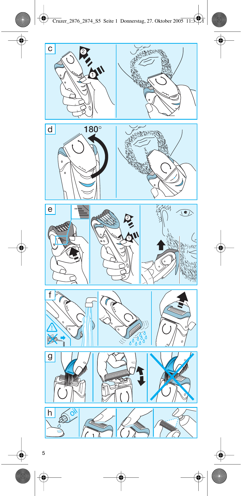 De g h, Foil | Braun 2874 Cruzer3 User Manual | Page 5 / 60