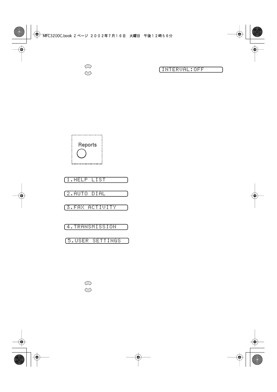 Using the reports key, To print a report, Using the reports key -2 | To print a report -2 | Brother MFC-3200C User Manual | Page 103 / 266