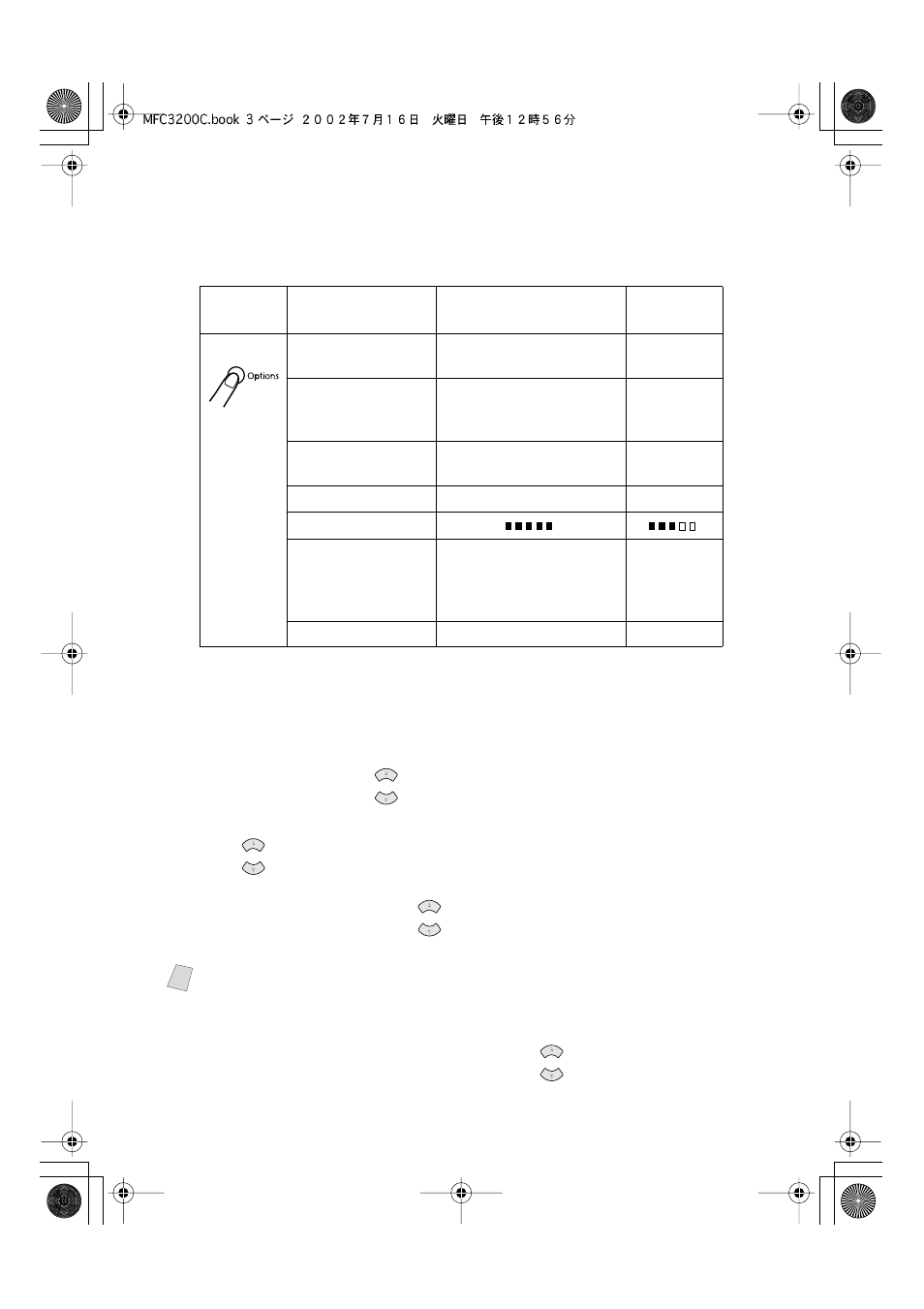 Using the options key, Paper type, Using the options key -3 | Paper type -3 | Brother MFC-3200C User Manual | Page 106 / 266