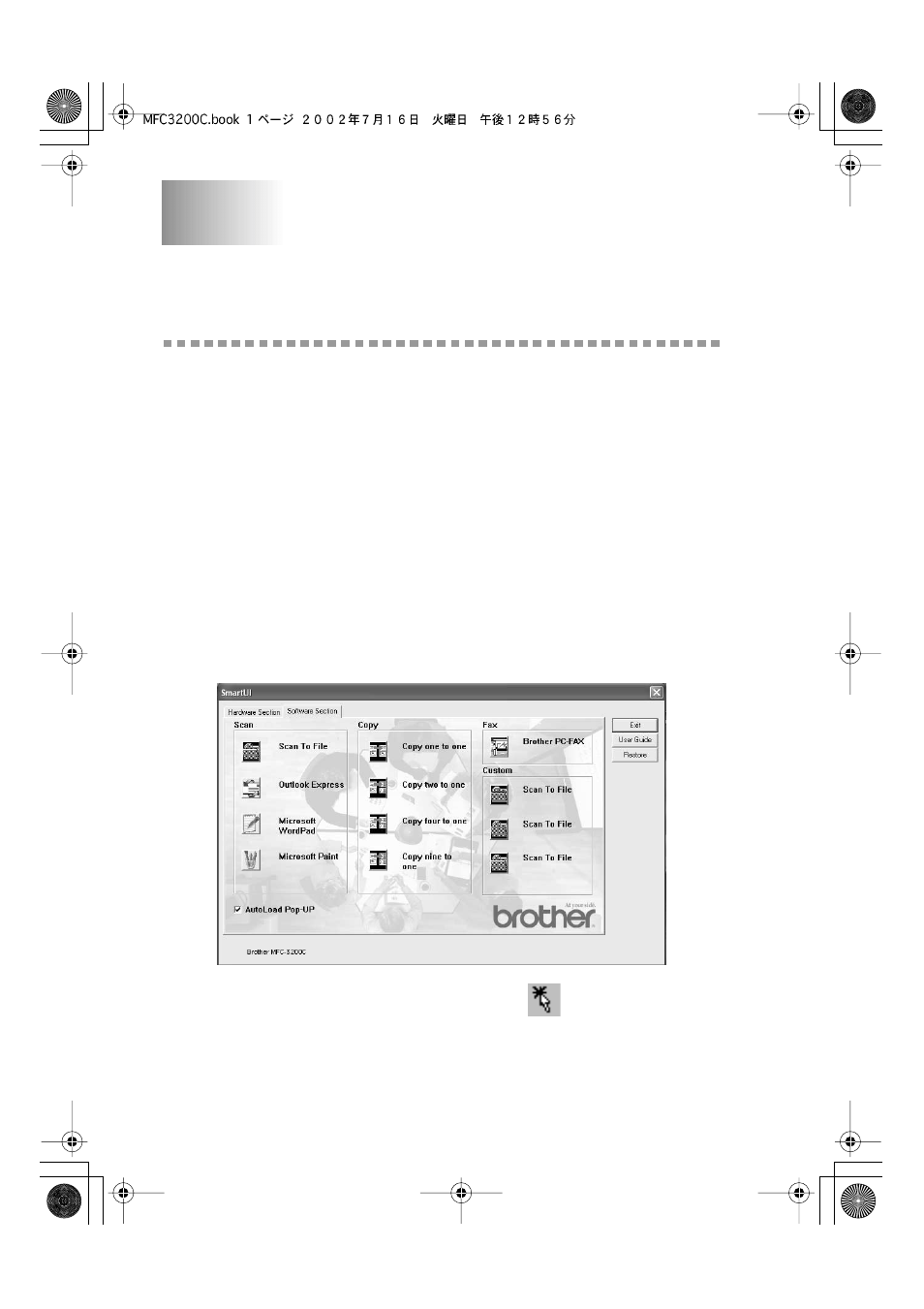 Brother smartui control center, Using the windows, Based brother smartui | Control center (for windows, Xp) -1, Brother smartui control center -1, Based brother smartui control center (for windows | Brother MFC-3200C User Manual | Page 148 / 266