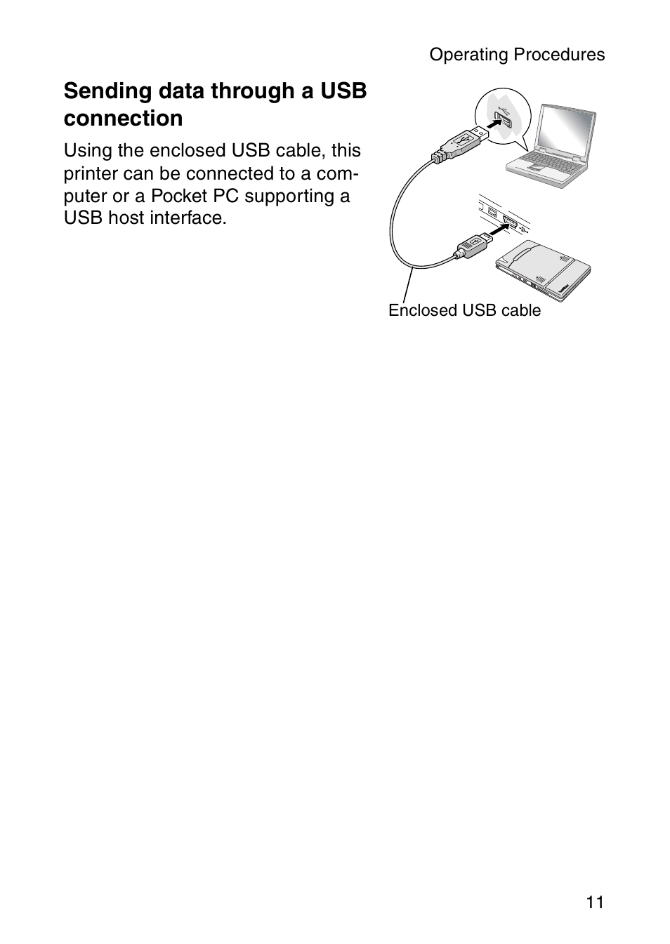 Sending data through a usb connection | Brother MW-120 User Manual | Page 26 / 83