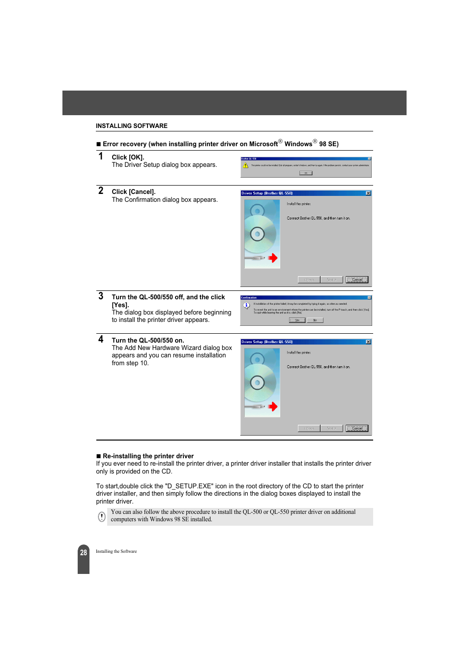 Brother QL-550 User Manual | Page 32 / 76