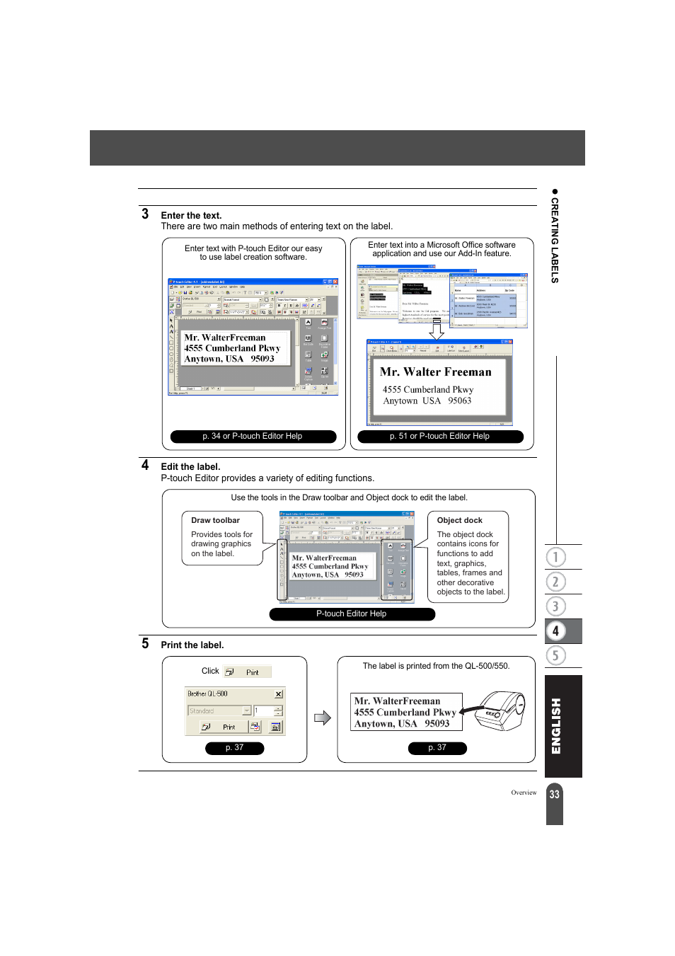 Brother QL-550 User Manual | Page 37 / 76