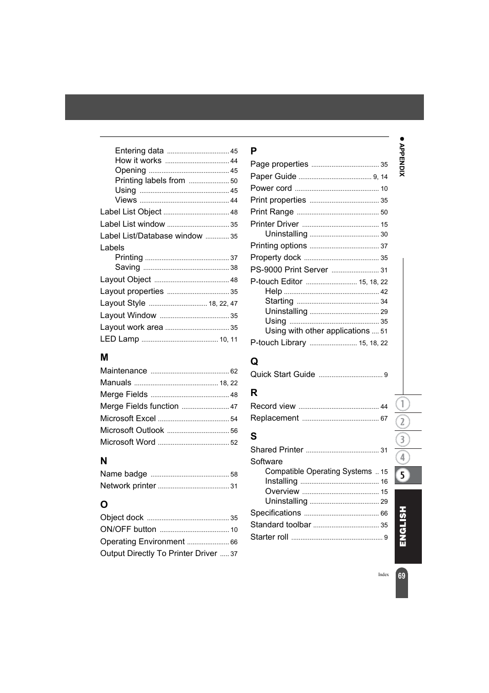Brother QL-550 User Manual | Page 73 / 76