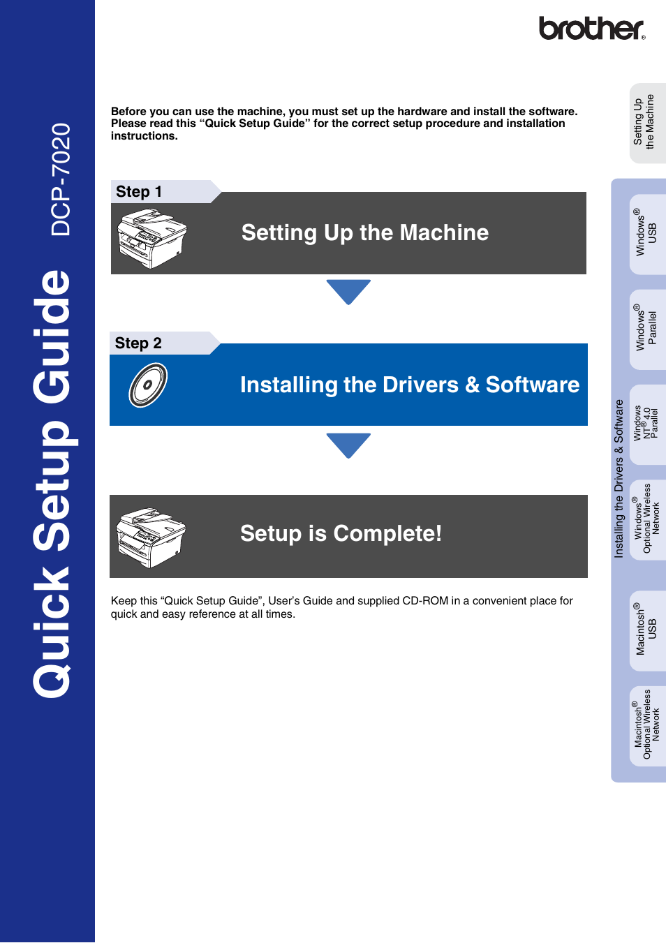 Brother DCP-7020 User Manual | 31 pages