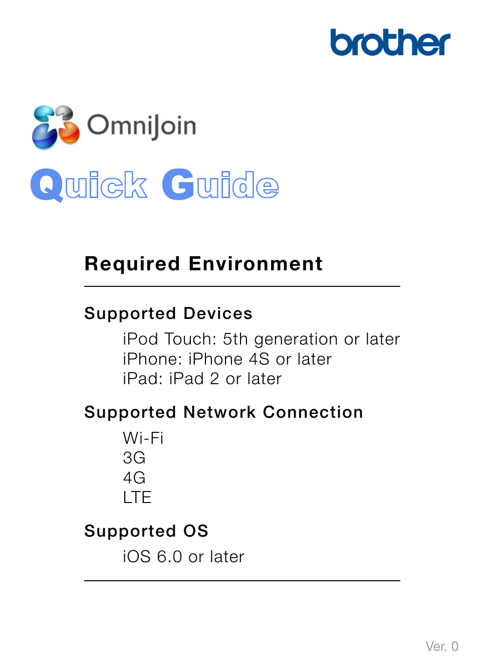 Brother OmniJoin User Manual | 18 pages