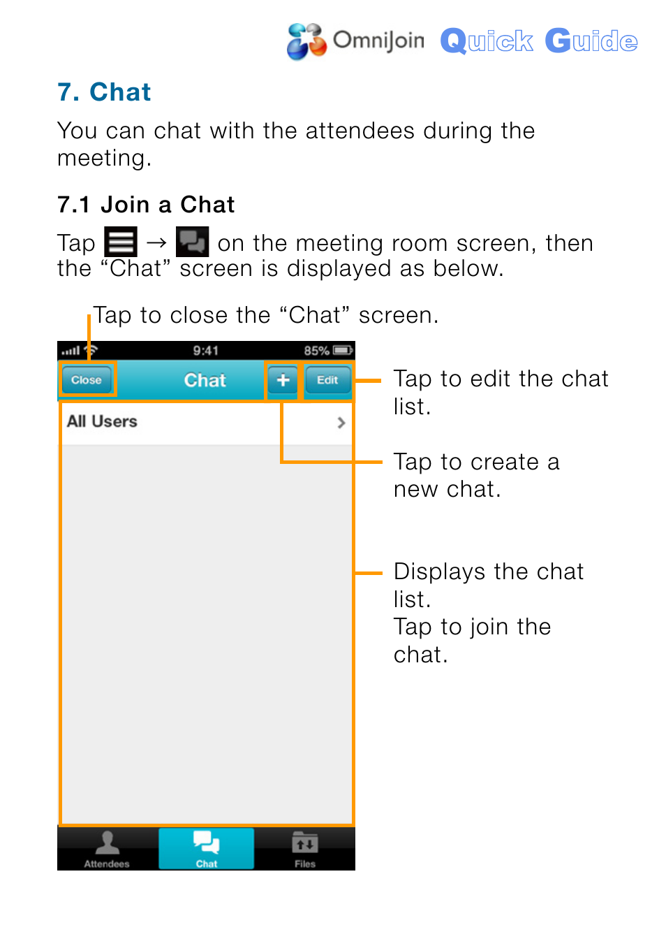 Chat | Brother OmniJoin User Manual | Page 16 / 18