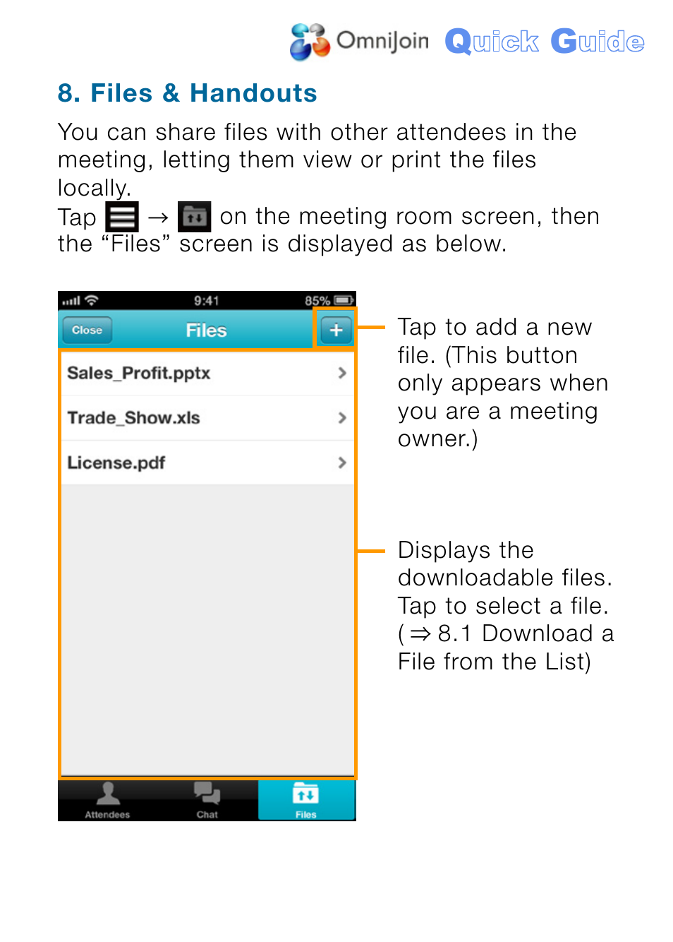 Files & handouts | Brother OmniJoin User Manual | Page 17 / 18